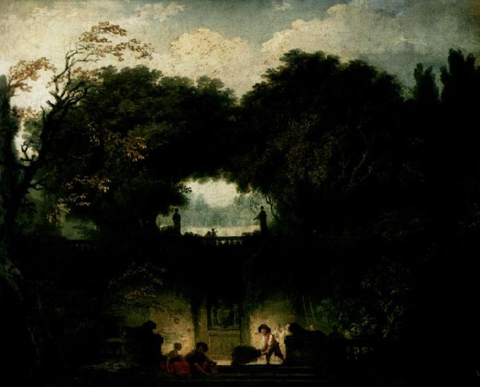 Jean Honore Fragonard Der Garten der Villa d'Este France oil painting art